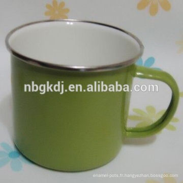 Chine fournisseur mode coloré autocollants émail métal tasse tasse Chine fournisseur mode coloré autocollants émail métal tasse tasse